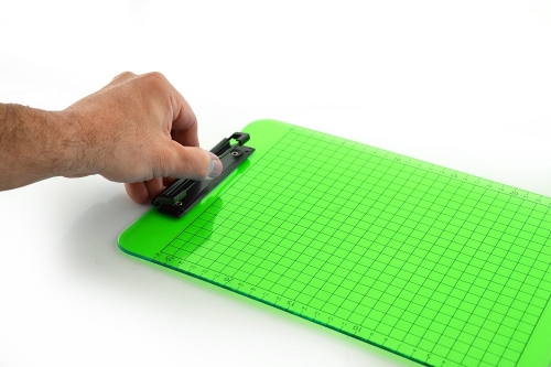 Clipboard standard Office box, A4, transparent PP, verde